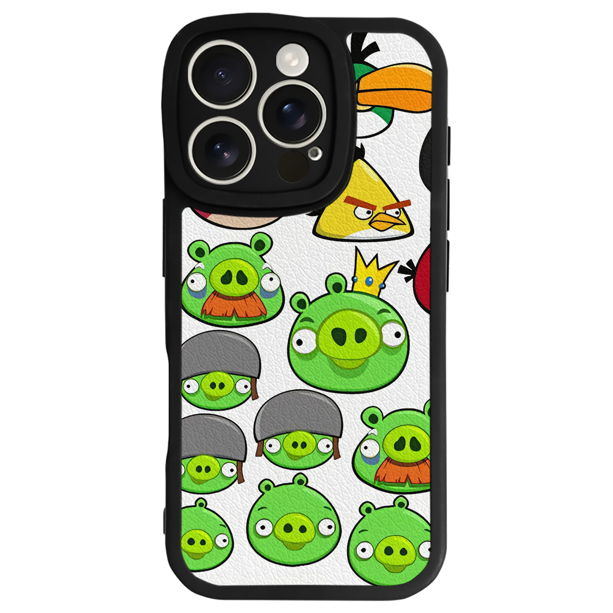 （画像用） Angry Birds アングリーバード 【iPhone 16シリーズ対応】シリコンスマホケース（レザー調） 材質：シリコン